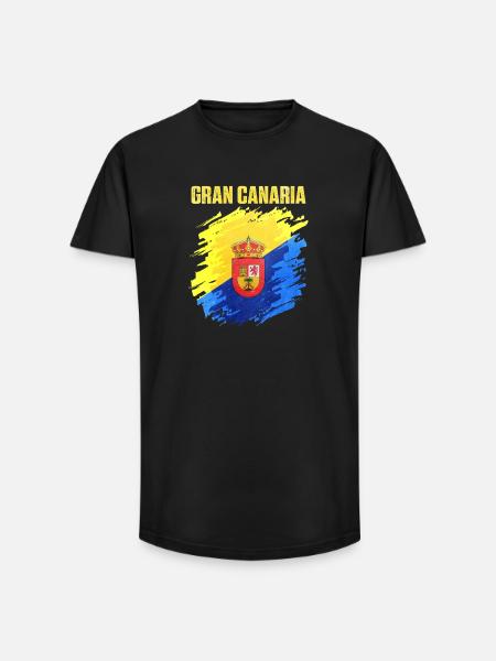 Powerful Gran Canaria club crest - Long Fit Men's T-Shirt - black