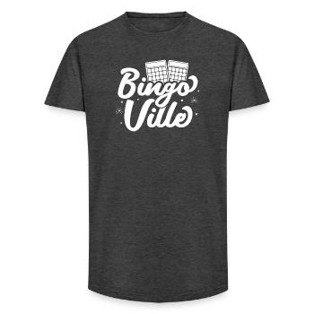 Bingo Player Ville Bingo - Long Fit Men's T-Shirt - charcoal grey - Front - AI Model Male 185 light (185cm)