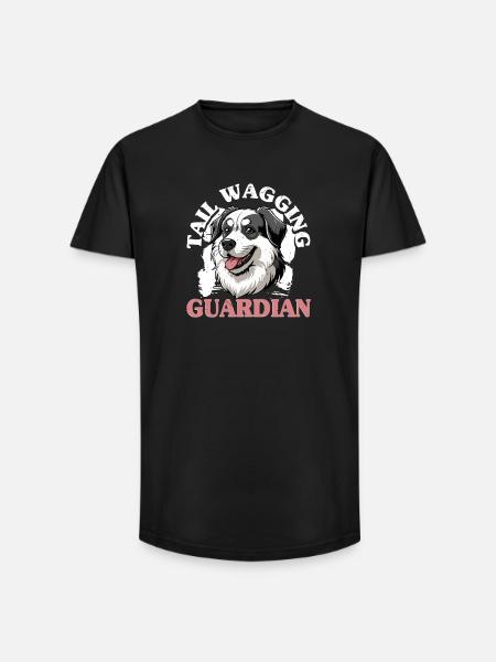 Alabai Dog Tail Wagging Guardian - Long Fit Men's T-Shirt - black