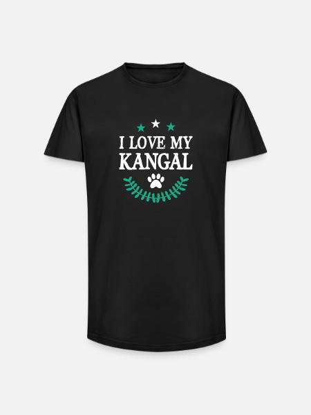 KANGAL - Long Fit Männer T-Shirt - Schwarz