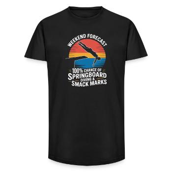 Diving diving board - Long Fit Men's T-Shirt - black - Front - AI Model Male 185 light (185cm)