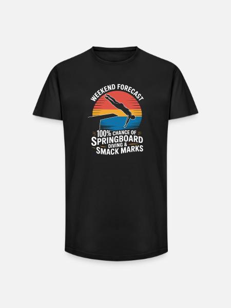 Diving diving board - Long Fit Men's T-Shirt - black