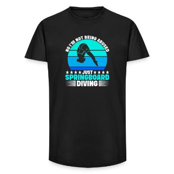 Diving diving board - Long Fit Men's T-Shirt - black - Front - AI Model Male 185 light (185cm)