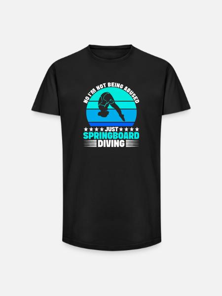 Diving diving board - Long Fit Men's T-Shirt - black