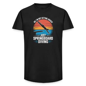 Diving diving board - Long Fit Men's T-Shirt - black - Front - AI Model Male 185 light (185cm)