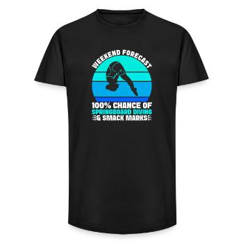 Diving diving board - Long Fit Men's T-Shirt - black - Front - AI Model Male 185 light (185cm)