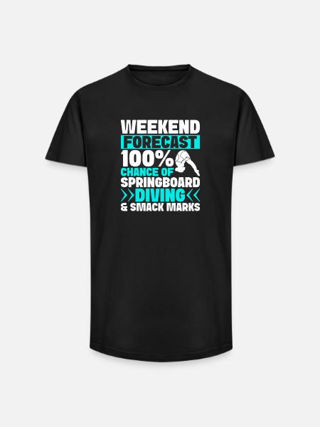 Plongeoir - T-shirt coupe longue homme - noir