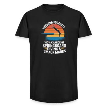 Diving diving board - Long Fit Men's T-Shirt - black - Front - AI Model Male 185 light (185cm)