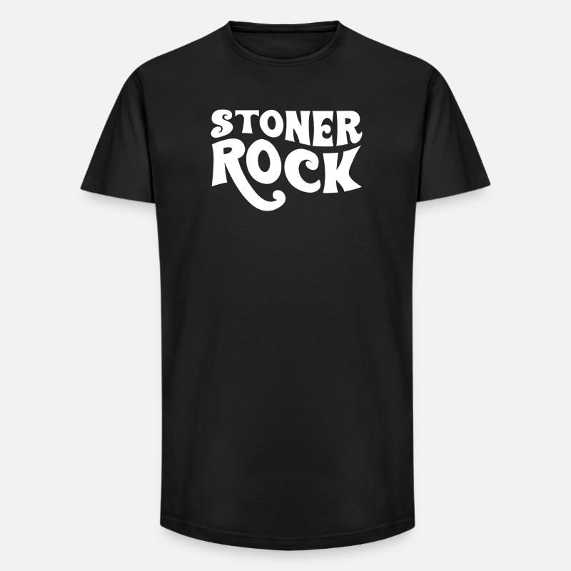 Stoner Rock Typografie-Design - Long Fit Männer T-Shirt - Schwarz