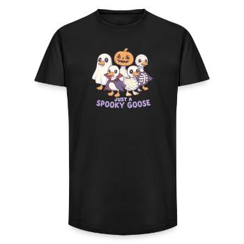 Spooky Goose Halloween Costume Design - T-shirt coupe longue homme - noir - Devant - AI Model Male 185 light (185cm)