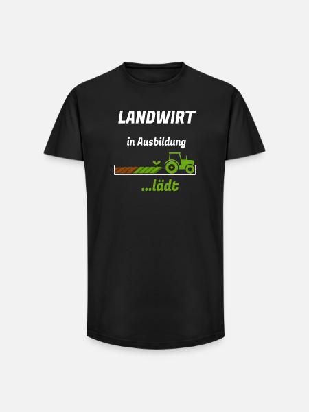 Farmer in training tractor motif - Long Fit Men's T-Shirt - black