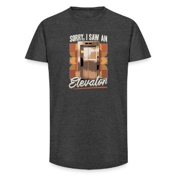 Elevator toddler & kids - Long Fit Men's T-Shirt - charcoal grey - Front - AI Model Male 185 light (185cm)