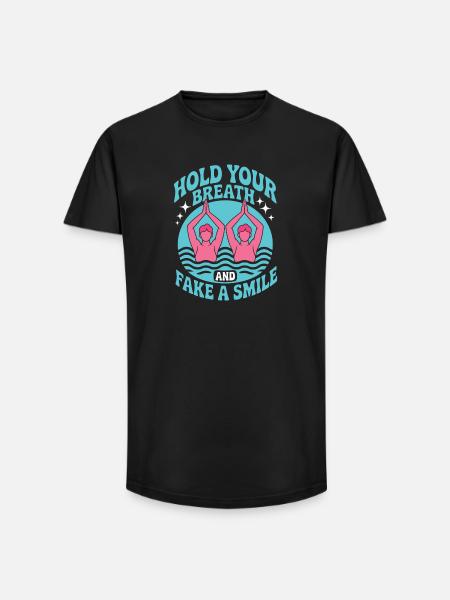 Synchronschwimmen Kunstschwimmen Wassersport - Long Fit Männer T-Shirt - Schwarz