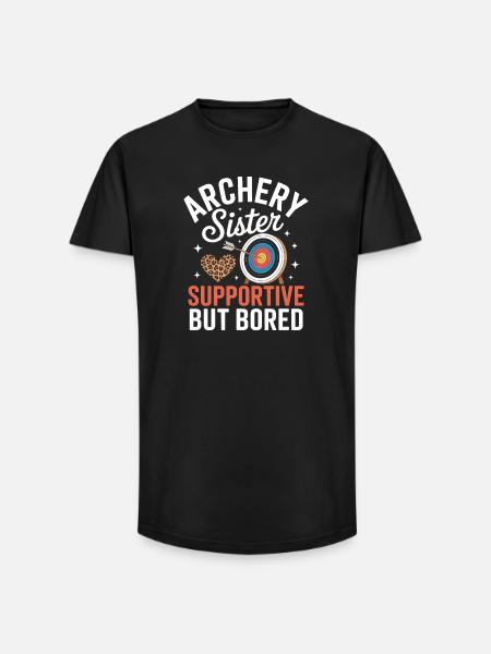 Archery saying sister archery - Long Fit Men's T-Shirt - black