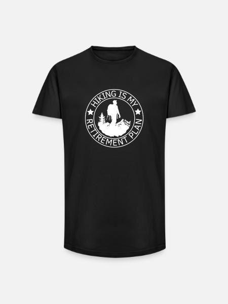 Hiking Retirement Plan Hiker Quote - Long Fit Men's T-Shirt - black