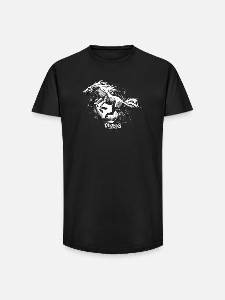 Sleipnir - Long Fit Männer T-Shirt - Schwarz
