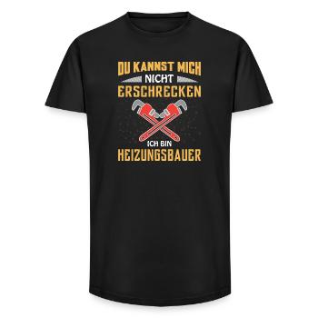 Ingénieur en chauffage Construction de chauffage - T-shirt coupe longue homme - noir - Devant - AI Model Male 185 light (185cm)