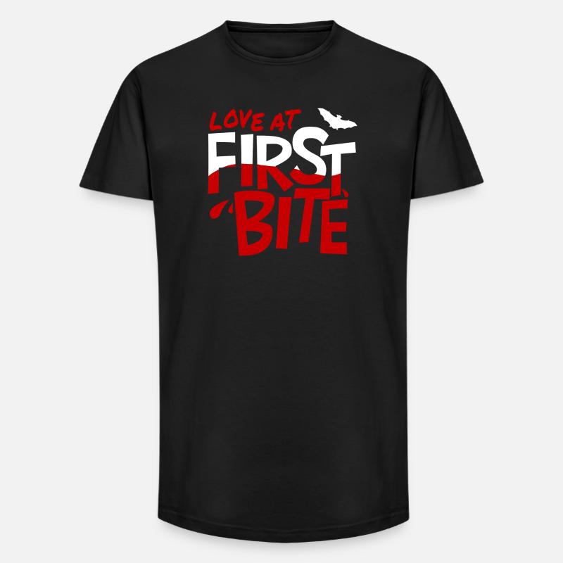 Liebe auf den ersten Biss - Long Fit Männer T-Shirt - Schwarz