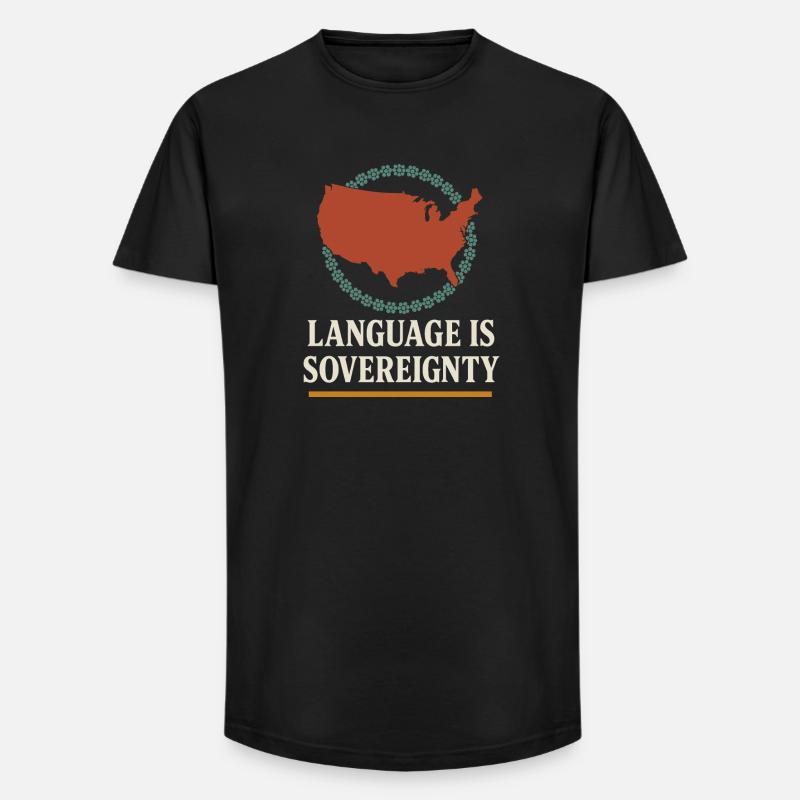 Indigenous Language Revitalization Native Speakers - Long Fit Men's T-Shirt - black