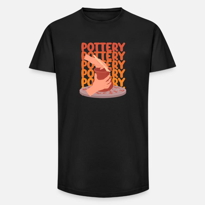 Pottery Passion For Creative Hands - Long Fit Men's T-Shirt - black