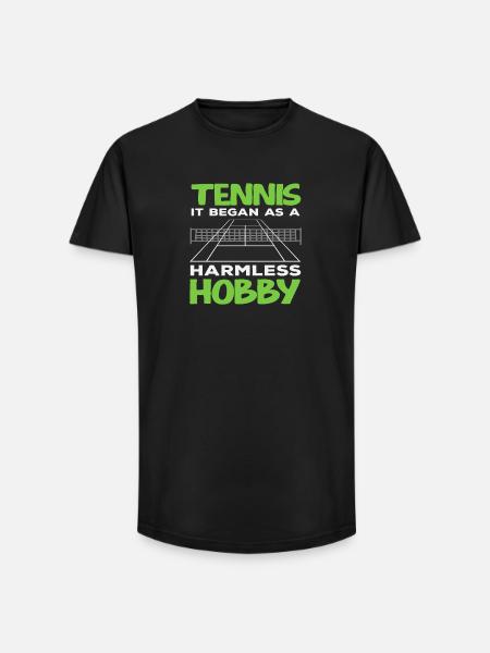 Tennis Player Harmless Hobby Fun - Long Fit Men's T-Shirt - black