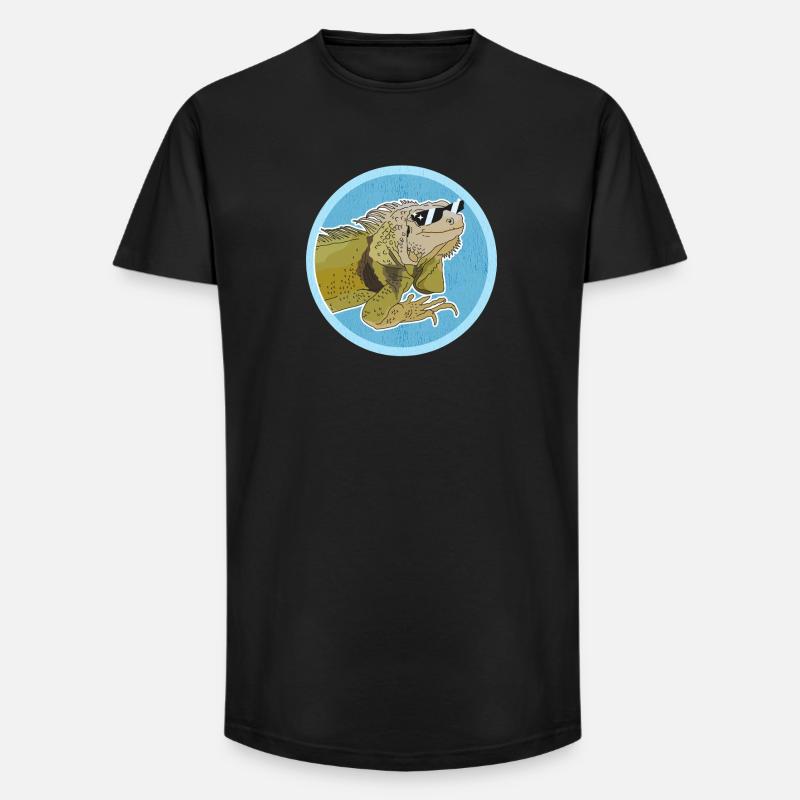 Leguan Eidechse Leguane Geschenke - Long Fit Männer T-Shirt - Schwarz
