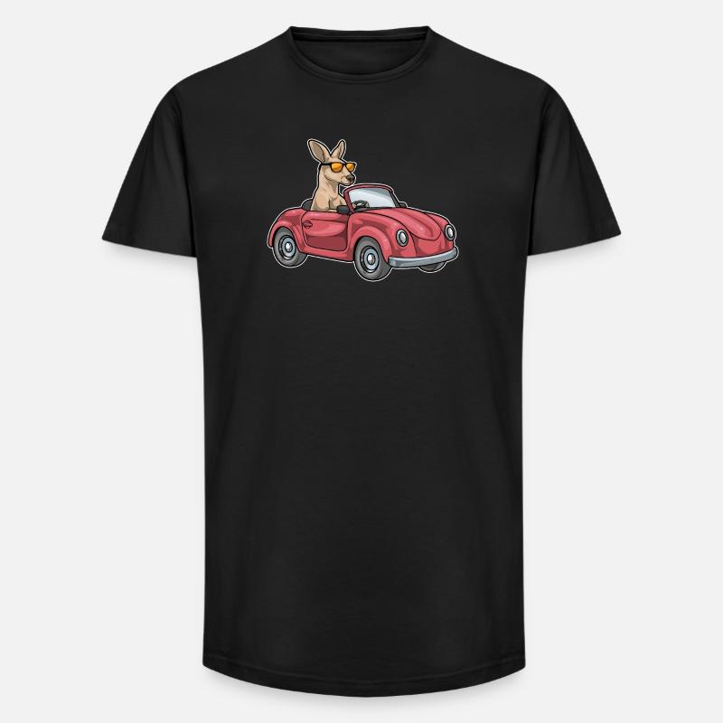 Känguru Auto - Long Fit Männer T-Shirt - Schwarz