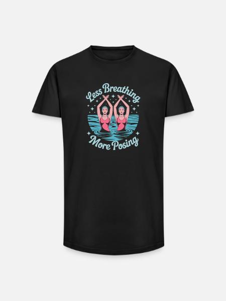 Synchronschwimmen Kunstschwimmen Wassersport - Long Fit Männer T-Shirt - Schwarz