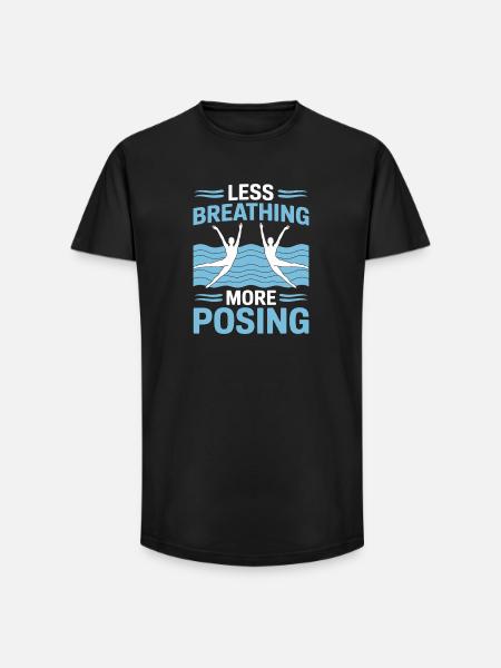 Synchronschwimmen Kunstschwimmen Wassersport - Long Fit Männer T-Shirt - Schwarz