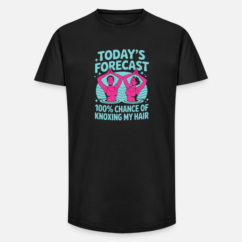Synchronschwimmen Kunstschwimmen Wassersport - Long Fit Männer T-Shirt - Schwarz
