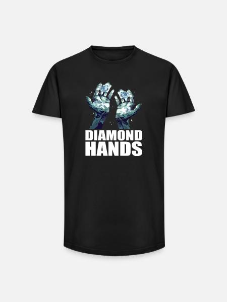 Diamond Hands Trading - Long Fit Men's T-Shirt - black