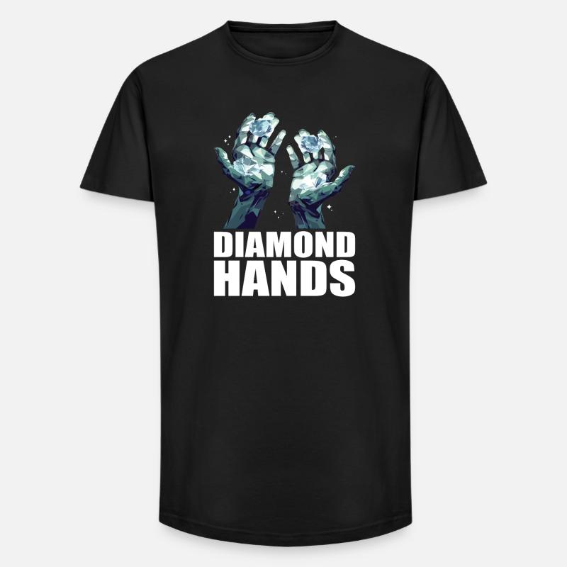Diamond Hands Trading - Long Fit Männer T-Shirt - Schwarz