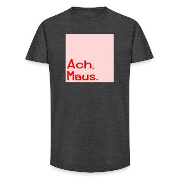 Ach Maus Kosename - Long Fit Männer T-Shirt - Anthrazit - Vorne - AI Model Male 185 light (185cm)
