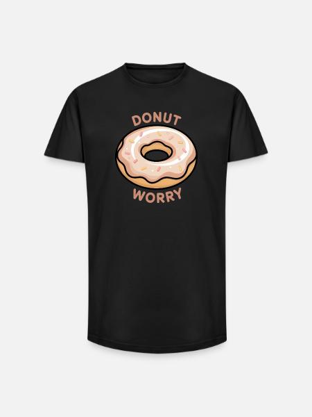 Donut Worry Motivational  - Long Fit Men's T-Shirt - black