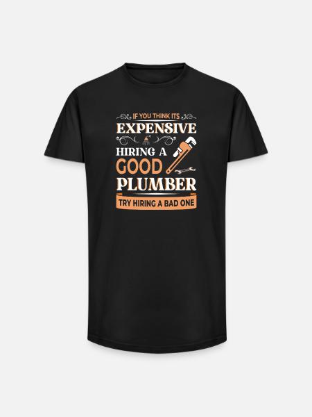 Heating Engineer Heating Construction Plumber Plumber - Long Fit Men's T-Shirt - black