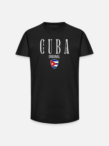 Cuban flag, proud Cuban - Long Fit Men's T-Shirt - black