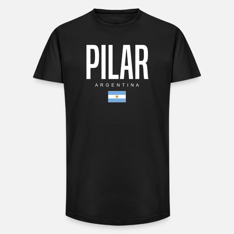 Pilar Argentinien Argentinier - Long Fit Männer T-Shirt - Schwarz
