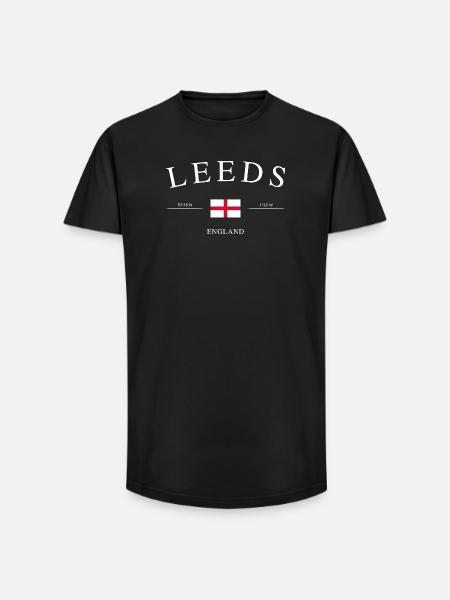 Leeds England – Holiday Souvenir &amp; Gift - Long Fit Men's T-Shirt - black