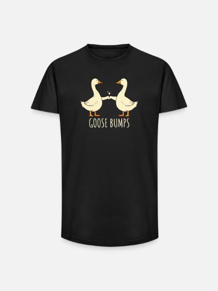 Goose Bumps Geese Saying - Long Fit Men's T-Shirt - black