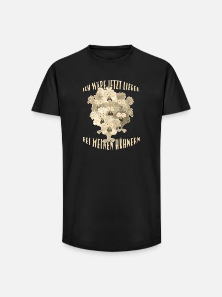 Chickens Saying - Long Fit Men's T-Shirt - black
