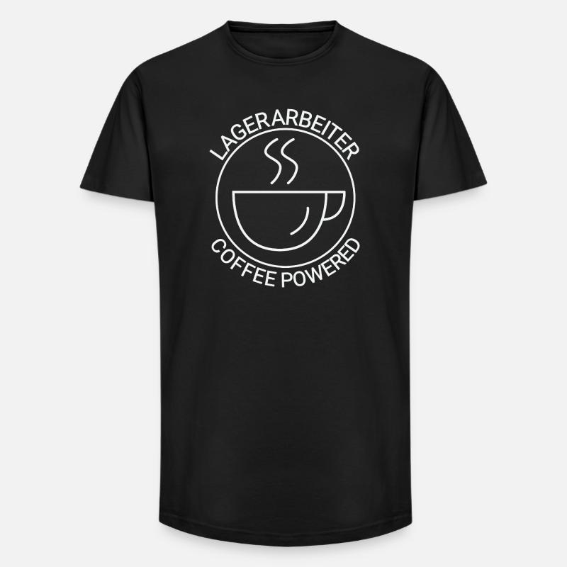 Lagerarbeiter Coffee Powered - Long Fit Männer T-Shirt - Schwarz