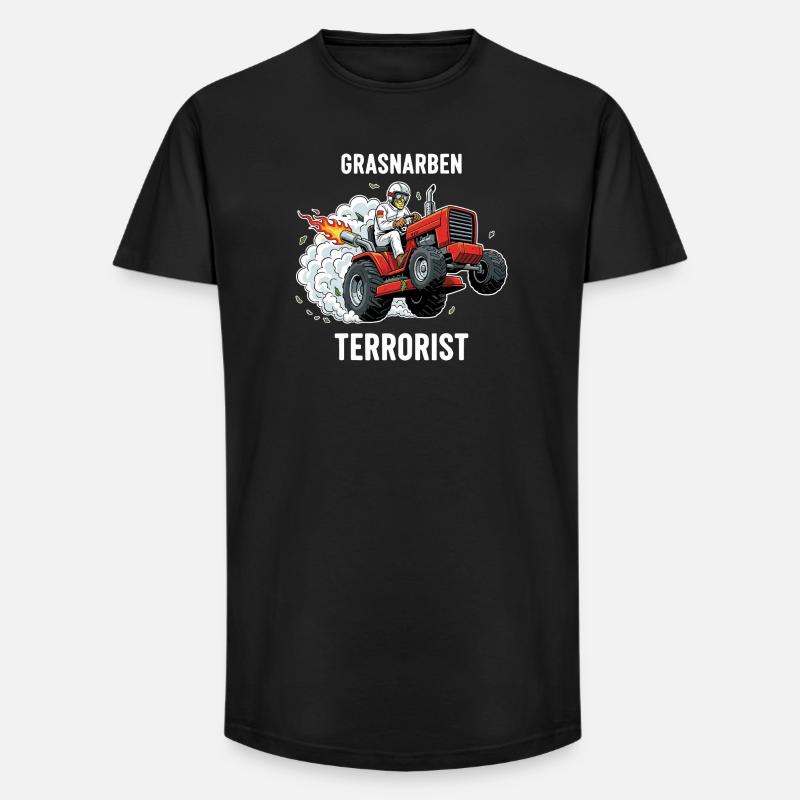Grasnarben-Terrorist - Long Fit Männer T-Shirt - Schwarz