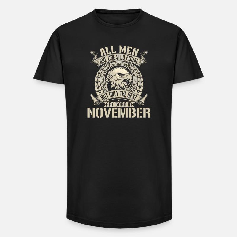 November Eagle Unity Design - Long Fit Männer T-Shirt - Schwarz