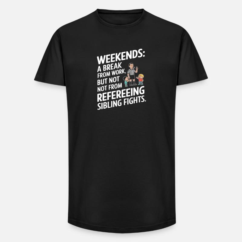 Chemise de référence Weekend Sibling - T-shirt coupe longue homme - noir