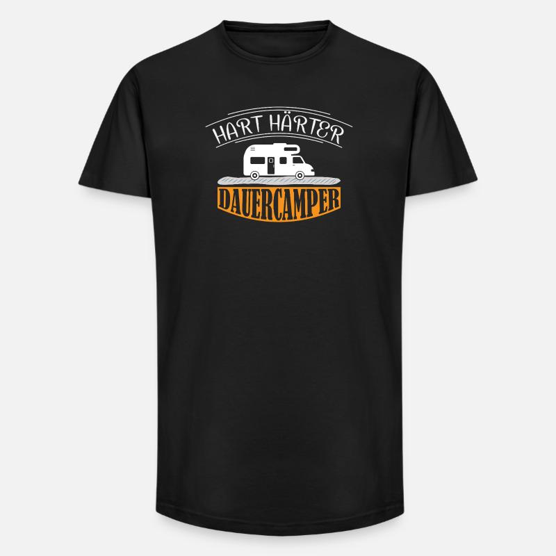 Camper Camping Wohnwagen Spruch - Long Fit Männer T-Shirt - Schwarz