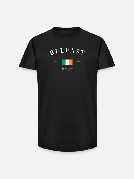 Belfast, Irlanda del Norte: recuerdo y regalo navideño - Camiseta long fit hombre de algodón - negro