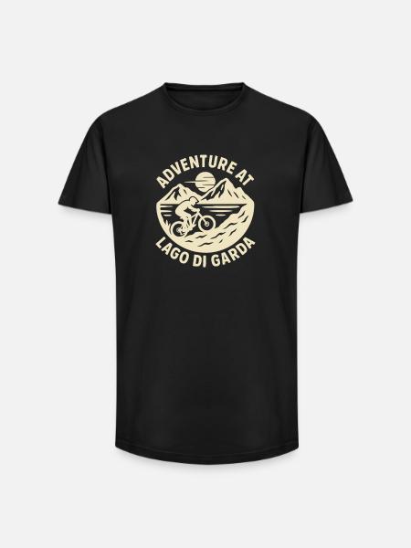 Adventure At Lago di Gards - Long Fit Men's T-Shirt - black