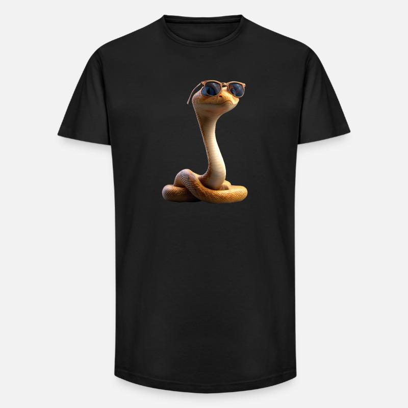 snake, python, cobra, rattlesnake, snakes - Long Fit Men's T-Shirt - black