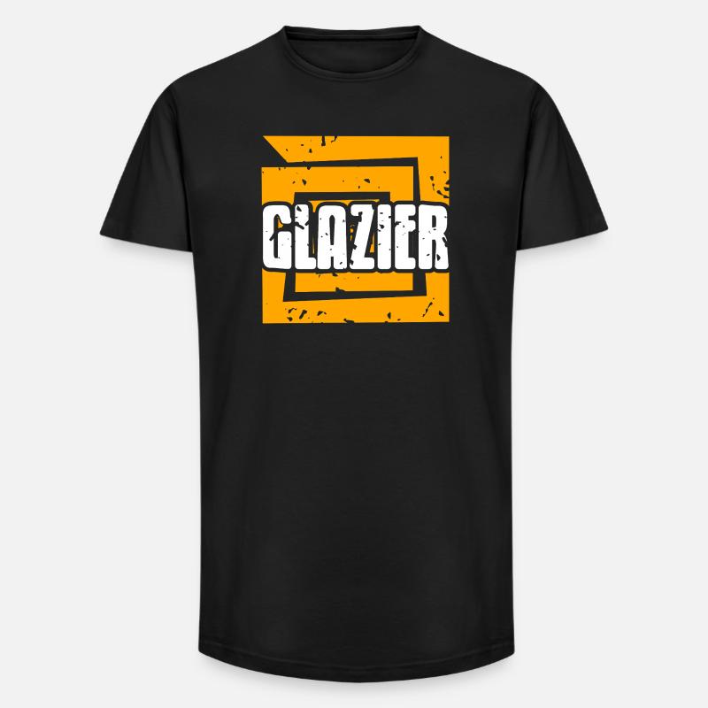 Evolution Glazier Funny Trade Job Progression - Long Fit Männer T-Shirt - Schwarz