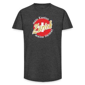 Mon pays natal Zuarich cadeau - T-shirt coupe longue homme - charbon - Devant - AI Model Male 185 light (185cm)